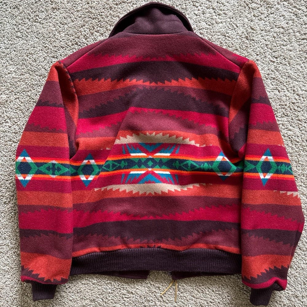 Vintage Pendleton Burgundy Lined Westernwear Jack… - image 3